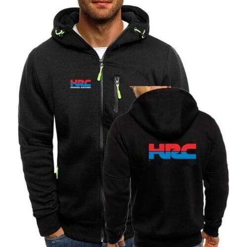 Hoodies Men for HRC Car Logo Print Casual Hip Hop Harajuku Long Sleeve Hooded Sweatshirts Mens zipper Jacket Man Hoody P