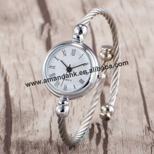 Womens Fashion Casual Alloy Wire Quartz Analog Bracelet Bangle Wrist Watch Hot Fashion Women Dress Wrist Watches