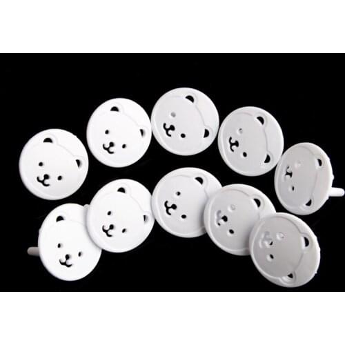 10X Power Kid Socket Cover Baby Child Protector Guard Mains Point Plug Bear New 69HE
