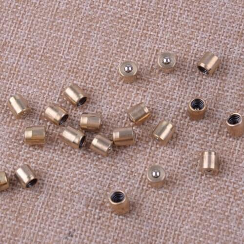 20pcs Brass 0.6x0.6cm Push Button Press Fit For Ball Oiler Nipple Hit & Miss Engine Motor Lathe Mill