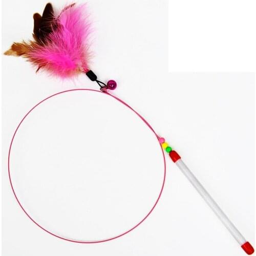 2021 Multi-Styles Interactive Sisal Balls Feather Cat Sticks Teaser Wand Playing Rod Cat Toys