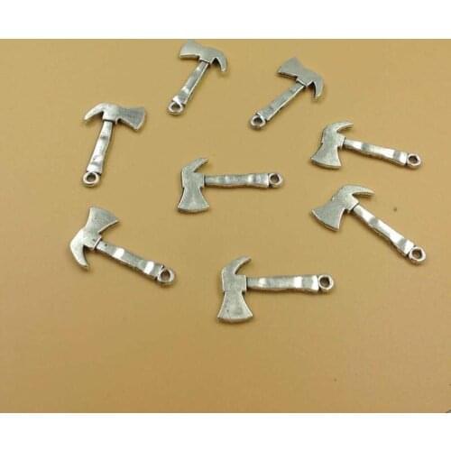 25pcs/lot 26x15.8mm Zinc Alloy Antique Silver Hammer DIY Charms Pendants