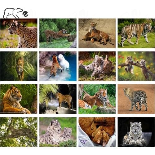Tiger Diamond Painting Jewelry Cross Stitch Animal Stretch Picture Handmade Diy Diamond Embroidery Home Decoration Wall