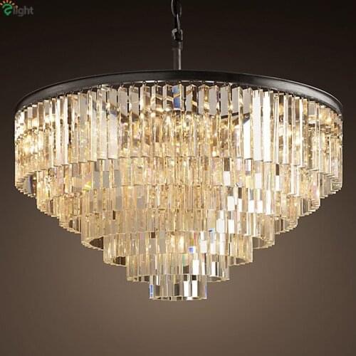 American Lustre Crystal Led Pendant Chandeliers Lights Metal Bedroom Led Chandelier Lighting Dining Room Hanging Light Fixtures