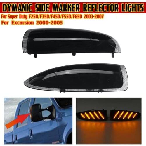 Car LED Side Rearview Mirror Light Turn Signal Indicator Lights for Ford Super Duty F250 F350 F450 F550 2003-2007
