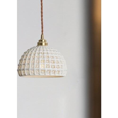 Japanese Style Bar Counter Led Small Chandelier Bedroom Bedside Balcony Restaurant Creative Ceramic Decorative Pendant Light