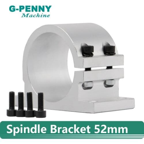 Free shipping! 52mm Spindle motor fixture aluminum Clamping Bracket aluminium amount bracket For CNC Woodworking spindle motor