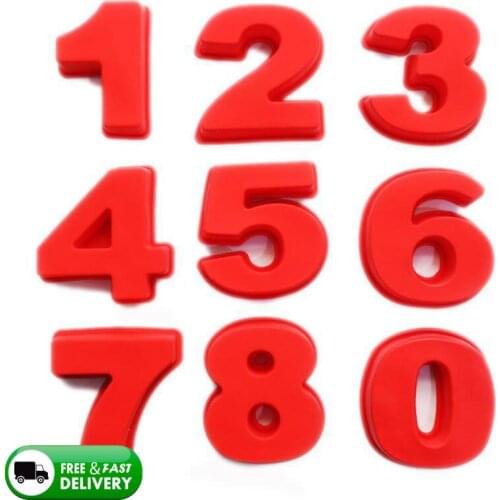 Large Silicone Cake Mold Baking Pan For Birthday Festival Cake Decoration Tools 0-9 Number Cake Mold Digital Fondant Cake Mould