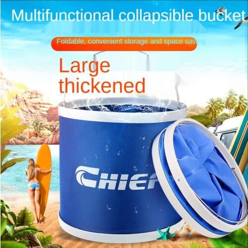 On-board portable folding telescopic car wash bucket bucket fishing to receive the car trunk