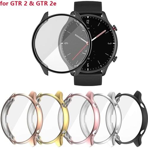 Compatible with Amazfit GTR 2 Case, All-Around Protective TPU Bumper Cover Screen Protector Case for Amazfit GTR 2/GTR 2e