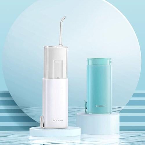 Electric Portable Oral Irrigator Mini Water Thread for Teeth Dental Floss Cleaning Mouth 1050 Battery Capacity Magnetic Fast Ch