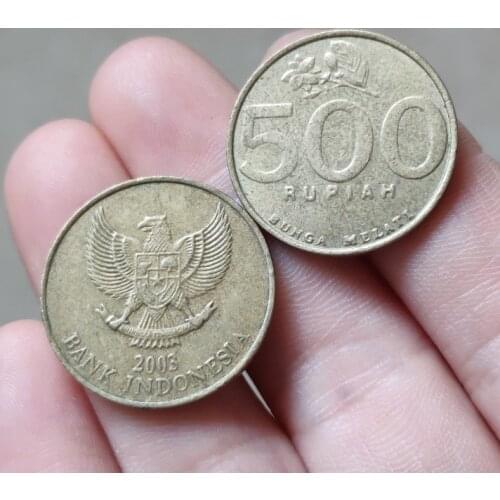 Indonesian 500 rupiah 24mm Asia Coins Old Original Infrequent Coin Commemorative Edition 100% Real Random Year