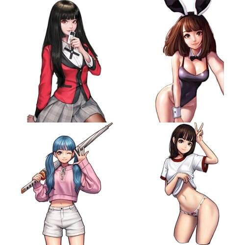 Pretty Girls PVC Anime Poster for Car Hood High Quality Car Sticker Decal Decor Motorcycle Off-road Laptop PVC Vinyl Sticker