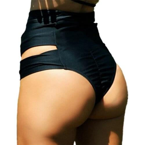 New 2021 Womens High Waist Swimsuit Bikini Bottoms Tankini Bottom Swim Shorts Plus Size Solid Briefs swimming suit for women