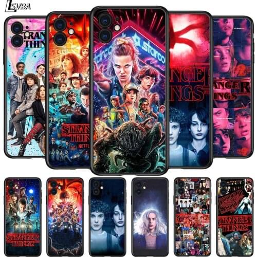 Stranger Things for Apple iPhone 12 Pro Max Mini 11 Pro XS Max X XR 6S 6 7 8 Plus 5 5S SE2020 Black Phone Case