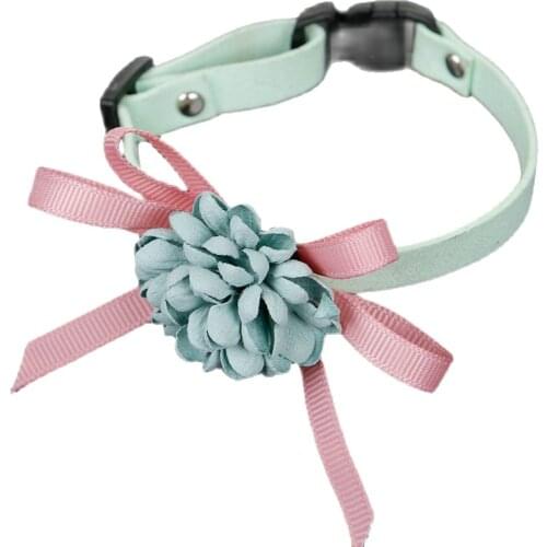 Dog Collar Pet Cat Puppy Flowers Decoration Collar Necklace Adjustable Collars LBShipping