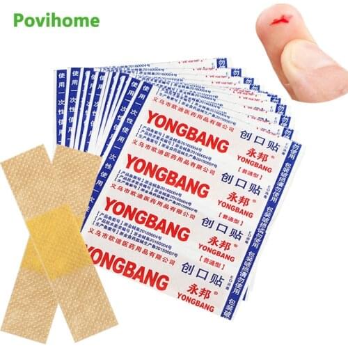 50pcs/box Breathable Waterproof First Aid Bandage Band Aid Hemostasis Adhesive Disposable Wound Dressings Paste Medical Plasters