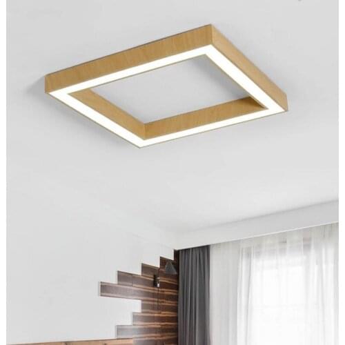 Simple Modern Led Ceiling Light Office Lamp Square Living Room Bedroom Study Hotel Internet Bar Acrylic Light Fixtures