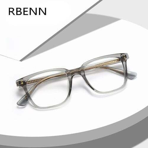 RBENN DESIGN Square Anti Blue Light Blocking Women Men Reading Glasses CR-39 Resin Aspheric Lenses +1.0 1.25 1.5 1.75 2.0 2.50