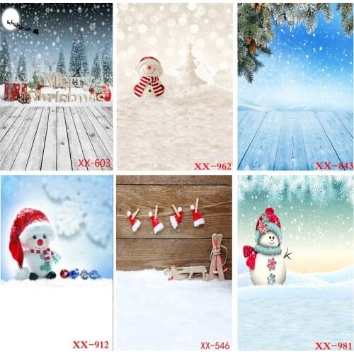 SHENGYONGBAO Christmas Theme Photography Background Winter snowman elk Portrait Backdrops For Photo Studio Props 2157 YXFL-72