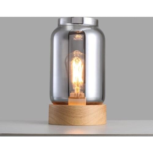 Nordic light glass lampshade table lamp led modern night light