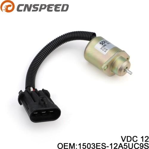 12V Fuel Stop Solenoid 1503ES-12A5UC9S SA-4561-T for Kubota V1505 R90 Thermo King Yanmar Engine