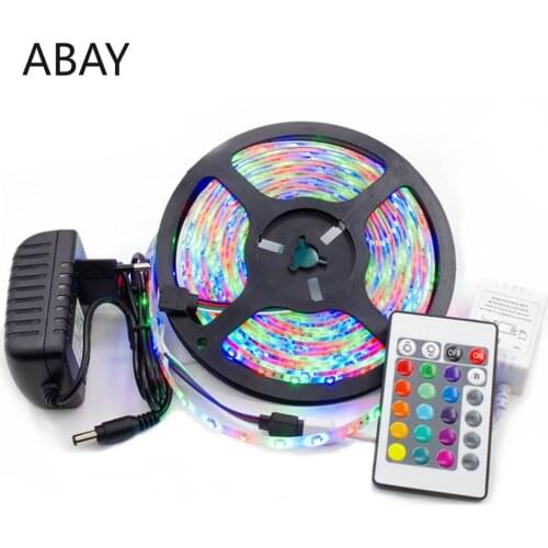 DC12V luces LED Strip light 12V SMD 2835 RGB LED lights 5M 10M 15M Waterproof lamp bar 5M/roll 60LEDs/M for Party Decoration