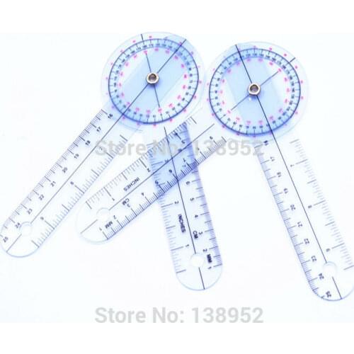 6" 150mm Goniometer Angle Medical Ruler Plastic PVC protractor 10pcs/lot