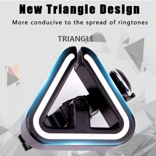 Bicycle Bell MTB Road Bike Horn Stylish Triangle Design Aluminium Ring Clear Loud Sound Bicycle Accessories