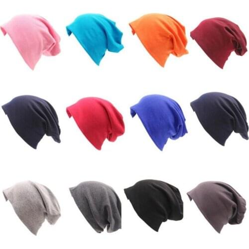 Winter Beanies Autumn Gorros 20 Color Womens Beanie Hat Women Cotton Solid High Cost Performance Casual Multifunctional Skullies