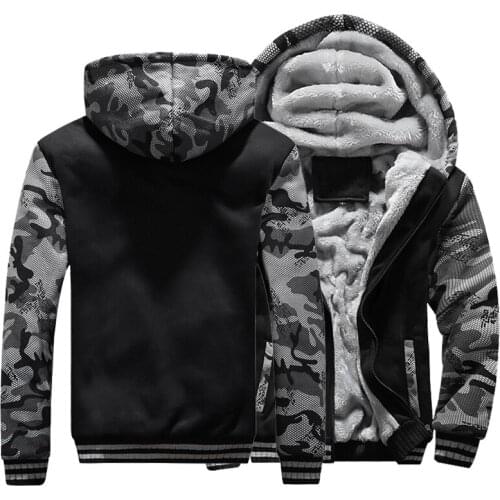 2021 Winter Outdoor Fleece camouflage Jacket Men Thick Cotton-padded Clothes Mens Large Size Plus-sized Cotton Coat Mens Work