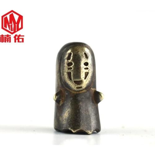 1PC EDC Paracord Beads Faceless Man Retro Brass Copper Lanyard Pendants Knife Beads Umbrella Rope Cord Necklace Bracelet Beads