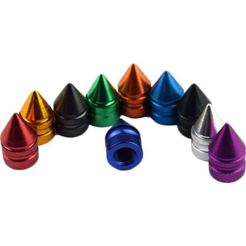 4Pcs Stylish Tower Shape Metal Car Wheel Tire Air Valve Dust-proof Caps Cover