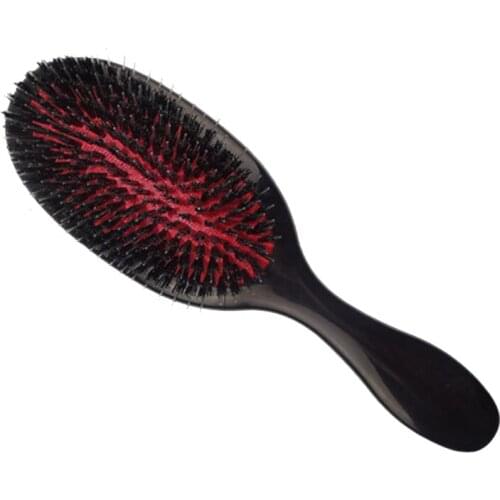 1pc Anti-static Backcombing Boar Bristle Beauty Hair Brush Comb Oval Hairbrush Salon Styling Tool Reduce Dandruff for Men Women