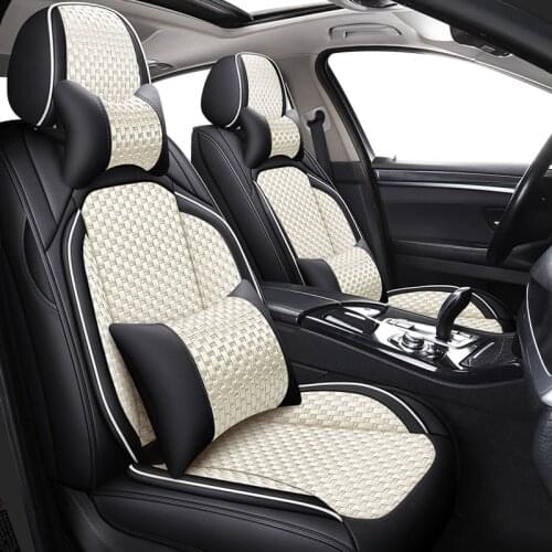 Black flax Car seat covers For renault megane 2 3 master scenic captur clio fluence kangoo accessories