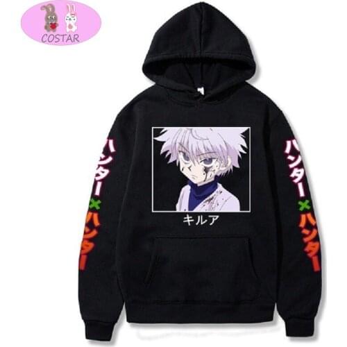 COSTAR Hot Anime HUNTER x HUNTER Killua Zoldyck Fashion Hoodies Pullover Harajuku Hooded Sweatershirt Unisex
