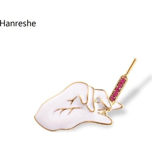 Hot Sale Simple White Enamel Lapel Medical Brooch Pin Syringe Glove Doctor Nurse Gift Backpack Hat Badge Accessories Jewelry