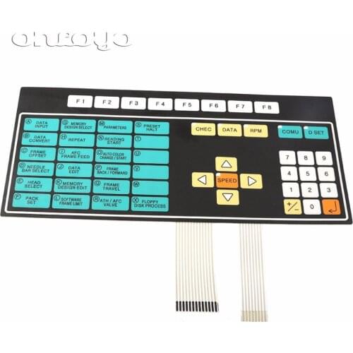 Computer Embroidery Machine Operating Head Key Film Chinese For Tajima English