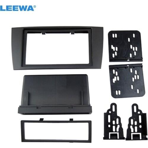 LEEWA Car 2DIN Refitting CD DVD Radio Fascia Frame for JAGUAR S&X 2003-2008 Stereo Dash Face Plate Frame Panel Mount Kit #CA5225