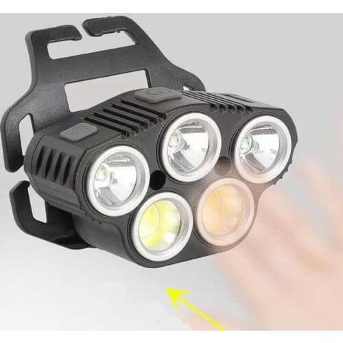 Multifunctional hand sweep sensor switch LED strong light rechargeable outdoor emergency lighting portable camping work headligh