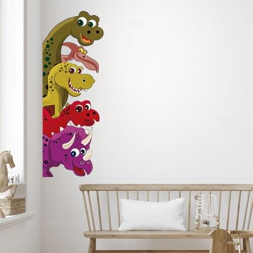 Cartoon Cute Dinosaur Wall Stickers Nursery Decals Kids Room Decoration for Living Room Bedroom Home Decor PVC Wallstickers