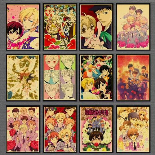 Anime Ouran High School Host Club Wall Art Canvas Painting Nordic Poster and Print Home Decoration Pictures Living Room Decor