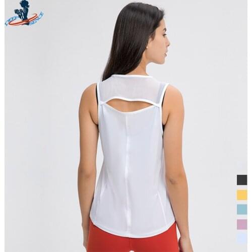 DEEPSENCE 2021 NEW Womens Gym Fitness Sleeveless T-shirts Training Quick Dry Vest Yoga Clothing Female Runing Sports Tank Top