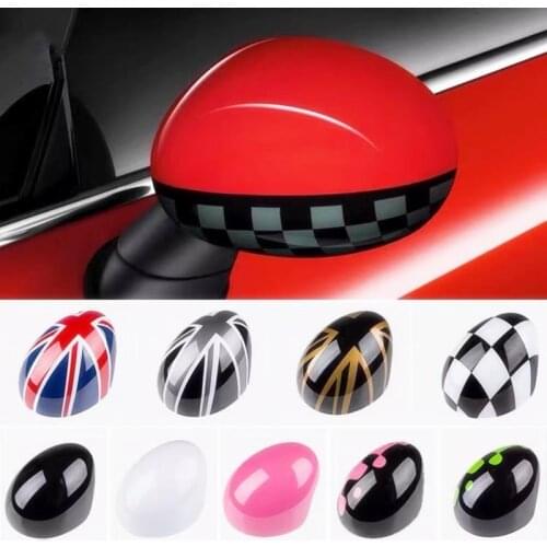 For Mini Cooper R50 R52 R53 Lefthand Drive Sticker Plastic 2pcs Rearview Side Mirror Cover Caps Protective Shell