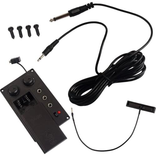 Durable 4/4 Electronic Violin Fiddle EQ Pickup Piezo with Cable Wire Set
