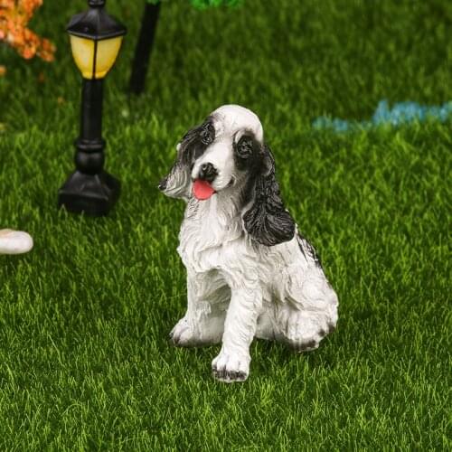 Fairy Garden Miniatures Decorations DIY Resin Crafts Bonsai Terrarium Figurine Mini Garden Accessories Cute Cocker Spaniel Dog