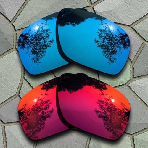Sky Blue&Violet Red Sunglasses Polarized Replacement Lenses for Oakley Dispatch 1
