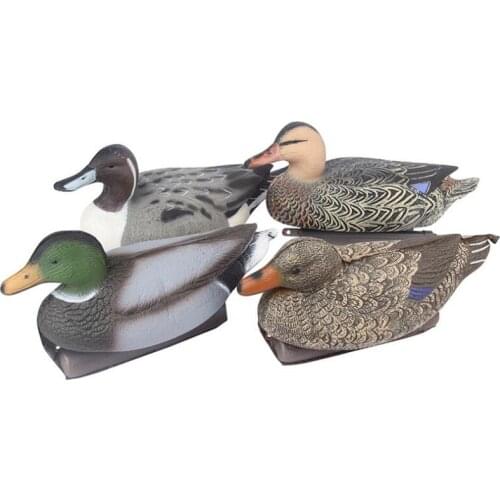Tactical 3D Lifelike Stuffed Ducks Decoy Floating with Weighted Keel Wildfowler Floating Lure for Hunting Fishing Shooting