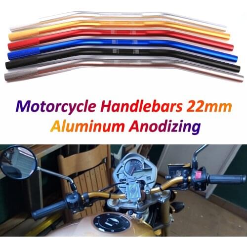7/8'' Universal CNC Aluminum Alloy Anodizing Motorcycle Handlebar 22mm with logo for Honda NC750X MT07 Z800 Z900 Dirt Pit Bikes