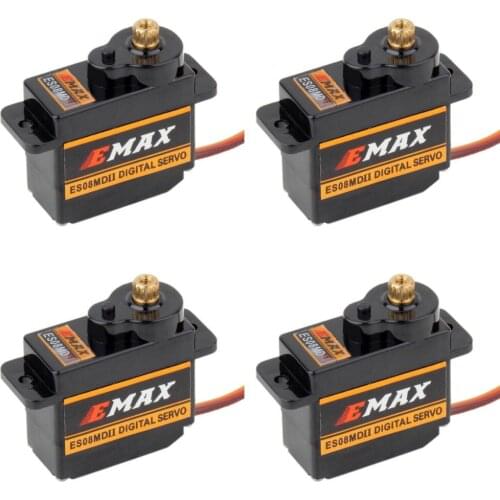 1/2/4pcs Original EMAX ES08MDII ES08MD II Digital Servo 12g/ 2.4kg/ High-speed Mini Metal Gear For Racing drone Fix wing drone
